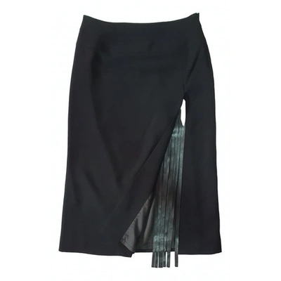 Pre-owned Mugler Mid-length Skirt In Black