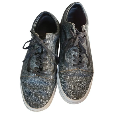 Pre-owned Vans Leather Trainers In Anthracite