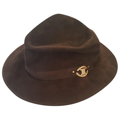 Pre-owned Celine Brown Leather Hat