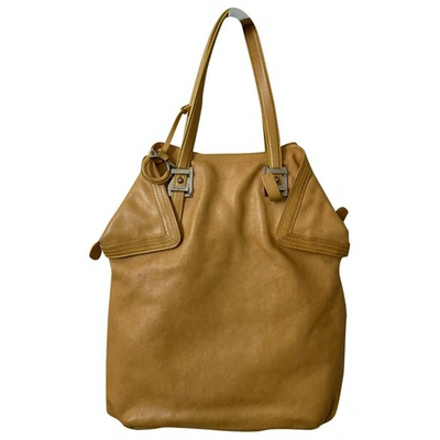 Pre-owned Ferragamo Yellow Leather Handbag
