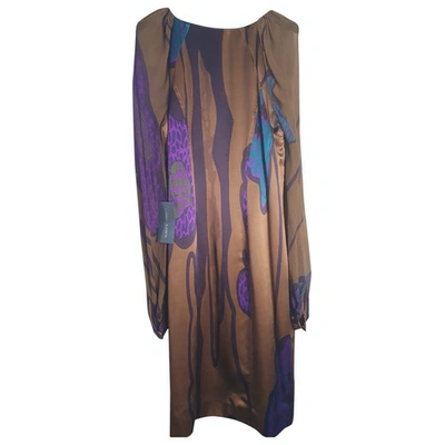Pre-owned Alberta Ferretti Silk Mid-length Dress In Multicolour