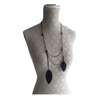 Pre-owned Comptoir Des Cotonniers Black Leather Necklace