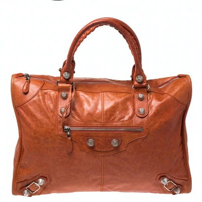 Pre-owned Balenciaga Orange Leather Handbag