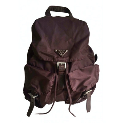 Pre-owned Prada Re-nylon Burgundy Backpack