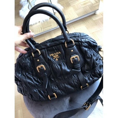 Pre-owned Prada Leather Handbag In Black