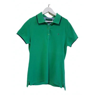 Pre-owned Tommy Hilfiger Green Cotton Top