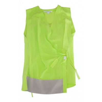 Pre-owned Diane Von Furstenberg Silk Vest In Green