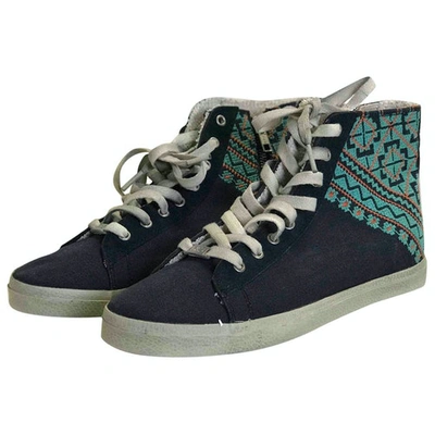Pre-owned Kim & Zozi Cloth Trainers In Blue