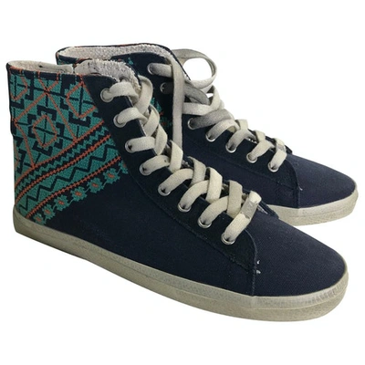 Pre-owned Kim & Zozi Cloth Trainers In Blue