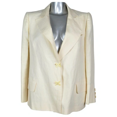 Pre-owned Moschino Cheap And Chic Linen Blazer In Beige