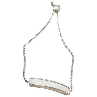 Pre-owned Monica Vinader Silver Bracelet In White