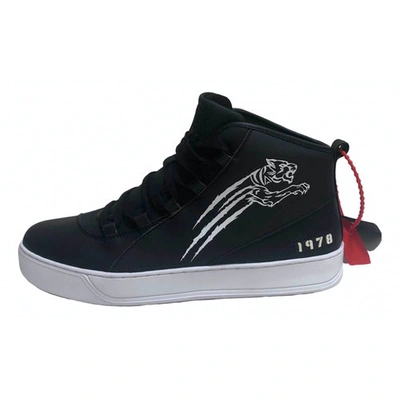 Pre-owned Philipp Plein Cloth High Trainers In Black