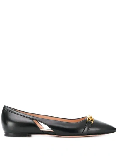 Bally Pointed Toe Flats In Black