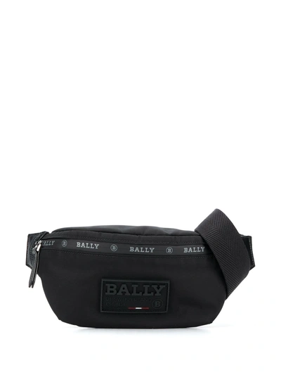 Bally Logo Patch Belt Bag In Black