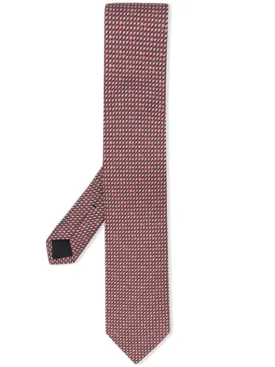 Ferragamo Gancini Print Tie In Red