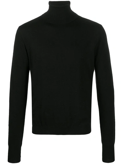 Gabriele Pasini Floral Jacquard-knit Jumper In Black