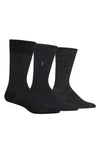 Polo Ralph Lauren Assorted 3-pack Bird's Eye Socks In Black