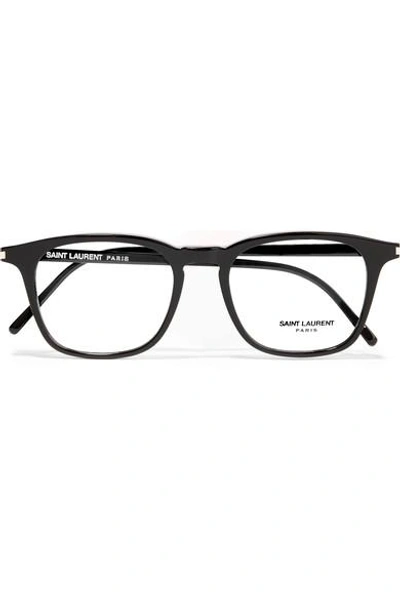 Saint Laurent Square-frame Acetate Optical Glasses In Black
