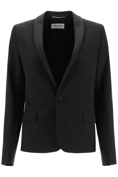 Saint Laurent Tuxedo Jacket In Black