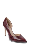 Bcbgeneration Harnoy Snakeskin-print D'orsay Pumps In Red Bud Snake Print