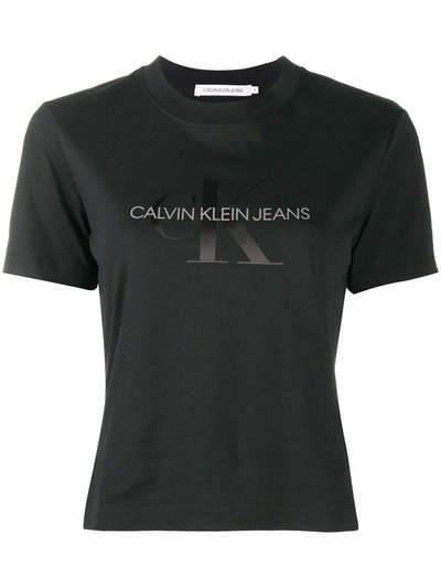 Calvin Klein Jeans Est.1978 Logo Print T-shirt In Black