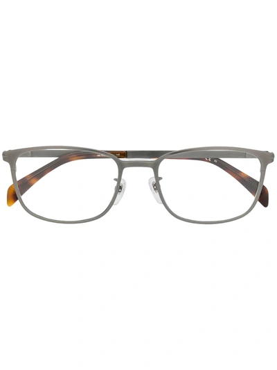 David Beckham Eyewear Db 7016 Rectangle Frame Glasses In Silver
