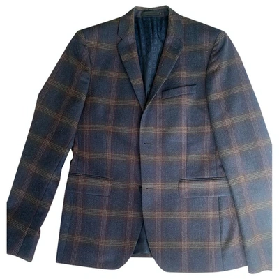 Pre-owned Azzaro Blue Wool Jacket