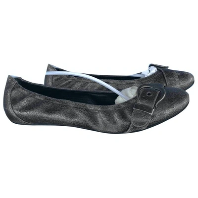 Pre-owned Dior Leather Ballet Flats