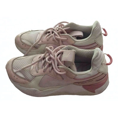 Pre-owned Puma Leather Trainers In Pink