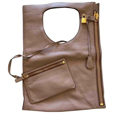 Pre-owned Tom Ford Alix Beige Leather Handbag