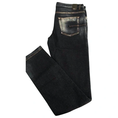 Pre-owned Dior Navy Cotton Jeans