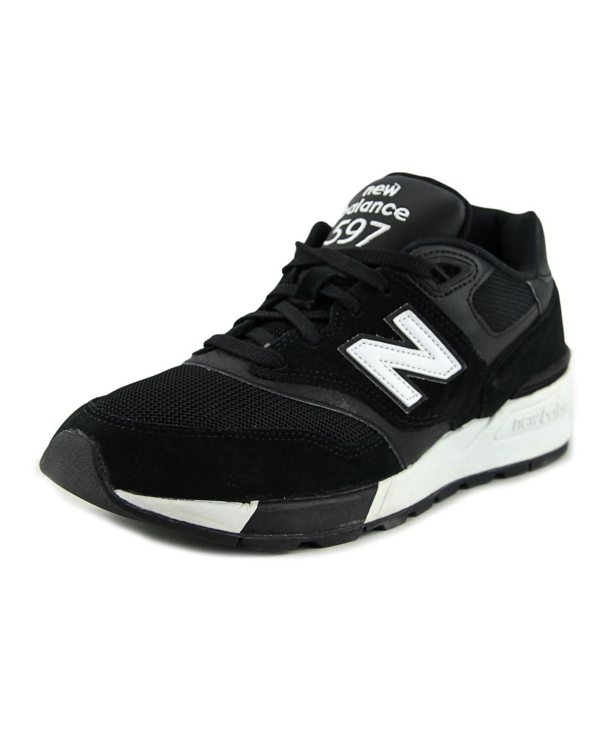 New Balance Ml597 Round Toe Canvas Sneakers' In Black | ModeSens