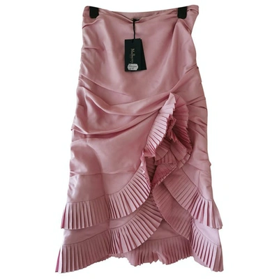 Pre-owned Mulberry Silk Mid-length Skirt In Pink