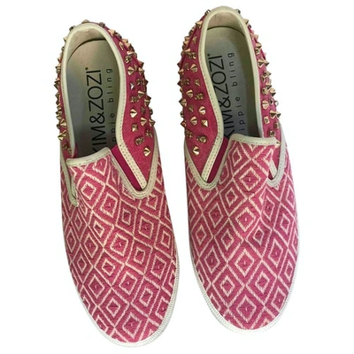 Pre-owned Kim & Zozi Cloth Flats In Pink