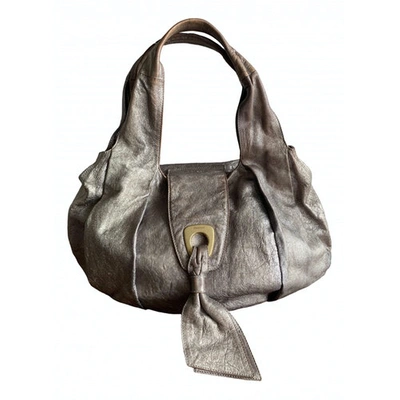Pre-owned Max Mara Grey Leather Handbag