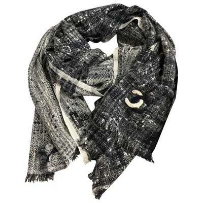 Pre-owned Chanel Cashmere Scarf In Black