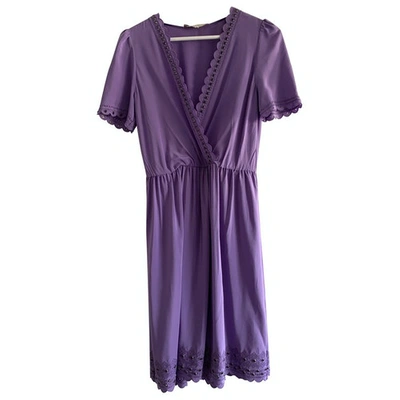 Pre-owned Vanessa Bruno Silk Mid-length Dress In Purple