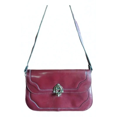 Pre-owned Etienne Aigner Leather Handbag In Burgundy