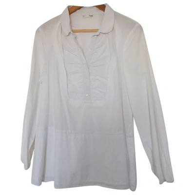 Pre-owned Hoss Intropia White Cotton Top