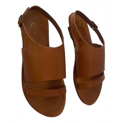 Pre-owned Jcrew Brown Leather Sandals