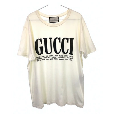 Pre-owned Gucci White Cotton T-shirts