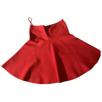 Pre-owned Bcbg Max Azria Red Skirt