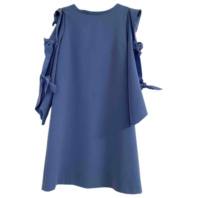 Pre-owned Pinko Blue Cotton Dress