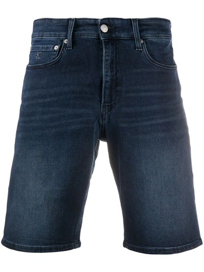 Calvin Klein Jeans Est.1978 Knee-length Denim Shorts In Blue