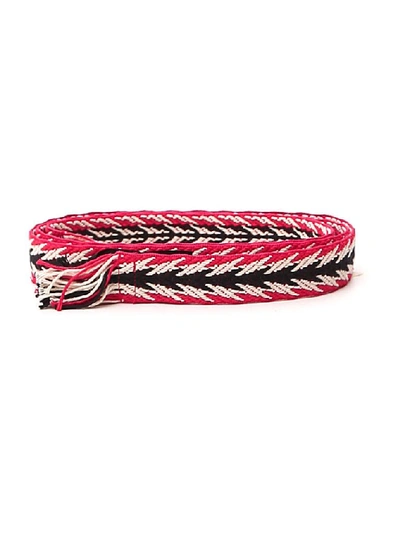 Isabel Marant Woven Belt In Red