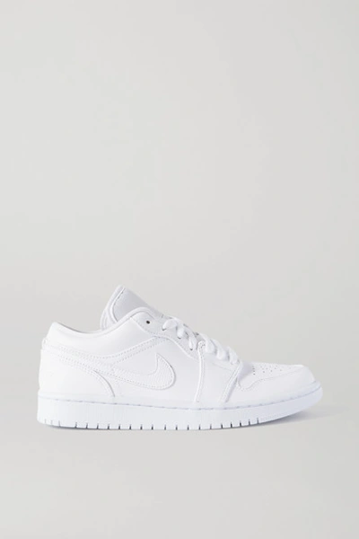 Nike Air Jordan 1 Low Leather Sneakers In White