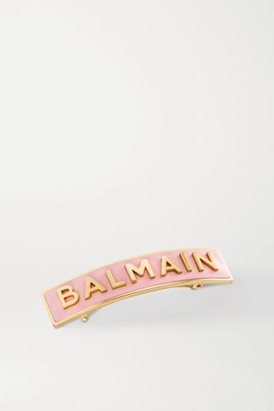 Balmain Paris Hair Couture Gold-plated And Leather Hair Clip - One Size