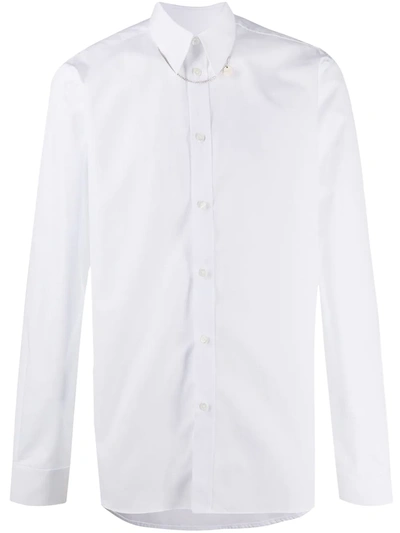 Givenchy Cotton Twill Shirt W/chain Detail In White