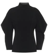 Proenza Schouler Leg Of Mutton Sleeve Cashmere Sweater In Black
