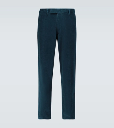 Etro Wide-leg Corduroy Pants In Blue